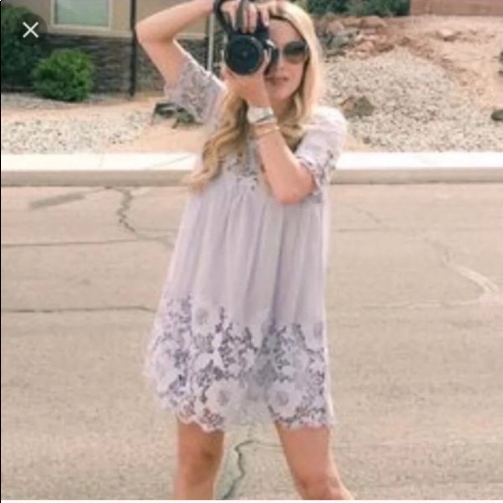 Anthropology Holding Horses lavender lace dress